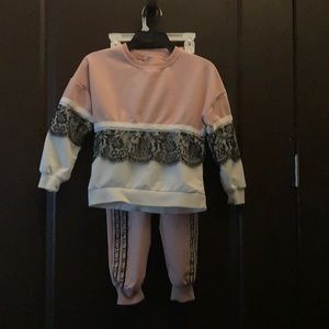 Girls active wear matching set.